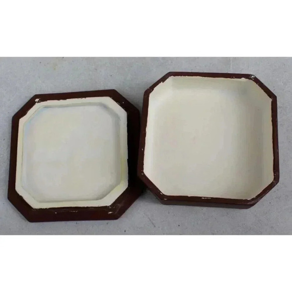 Vintage Ceramic Large Trinket UNICORN LIDDED Storage BOX - Picture 5 of 5